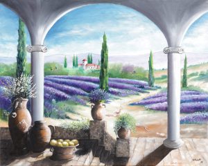 Bruno Studt - Provence - Lavendelfelder, Öl