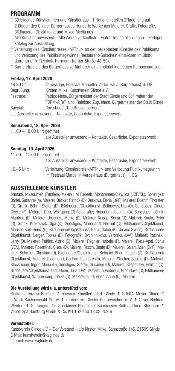 FORM-A(R)T 2026 – Flyer Seite 2